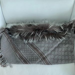 Gucci Accessories - Gucci scarf with fur Gucci Accessories - Gucci scarf with fur